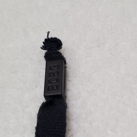 BCBGMAXAZRIA Vintage Retro Y2K  Black Bling Spell Out Cropped Sweatpants XL - Picture 8 of 12